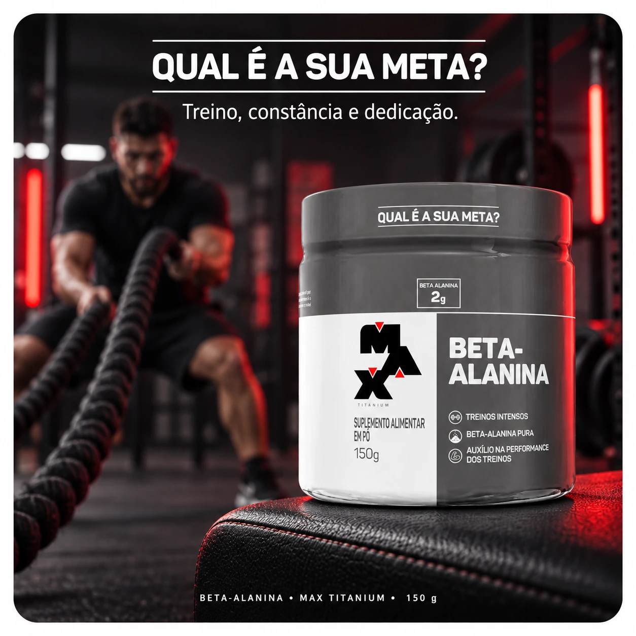 Beta-Alanina Performance Pura 150g - MAX TITANIUM, foto 4