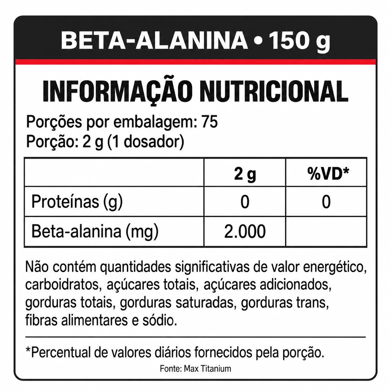 Beta-Alanina Performance Pura 150g - MAX TITANIUM, foto 5