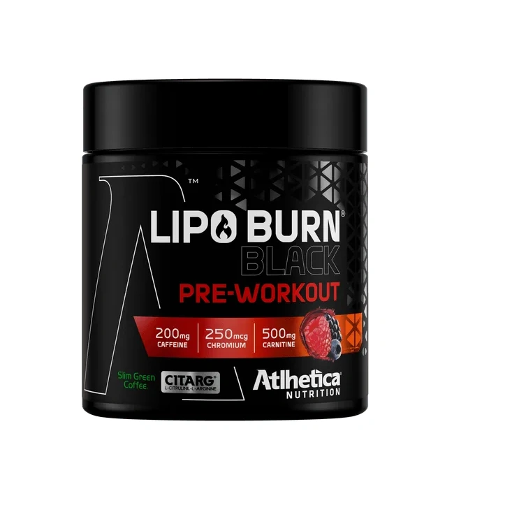 Lipo Burn Black Termogênico Pré-Treino 200g - ATLHETICA NUTRITION