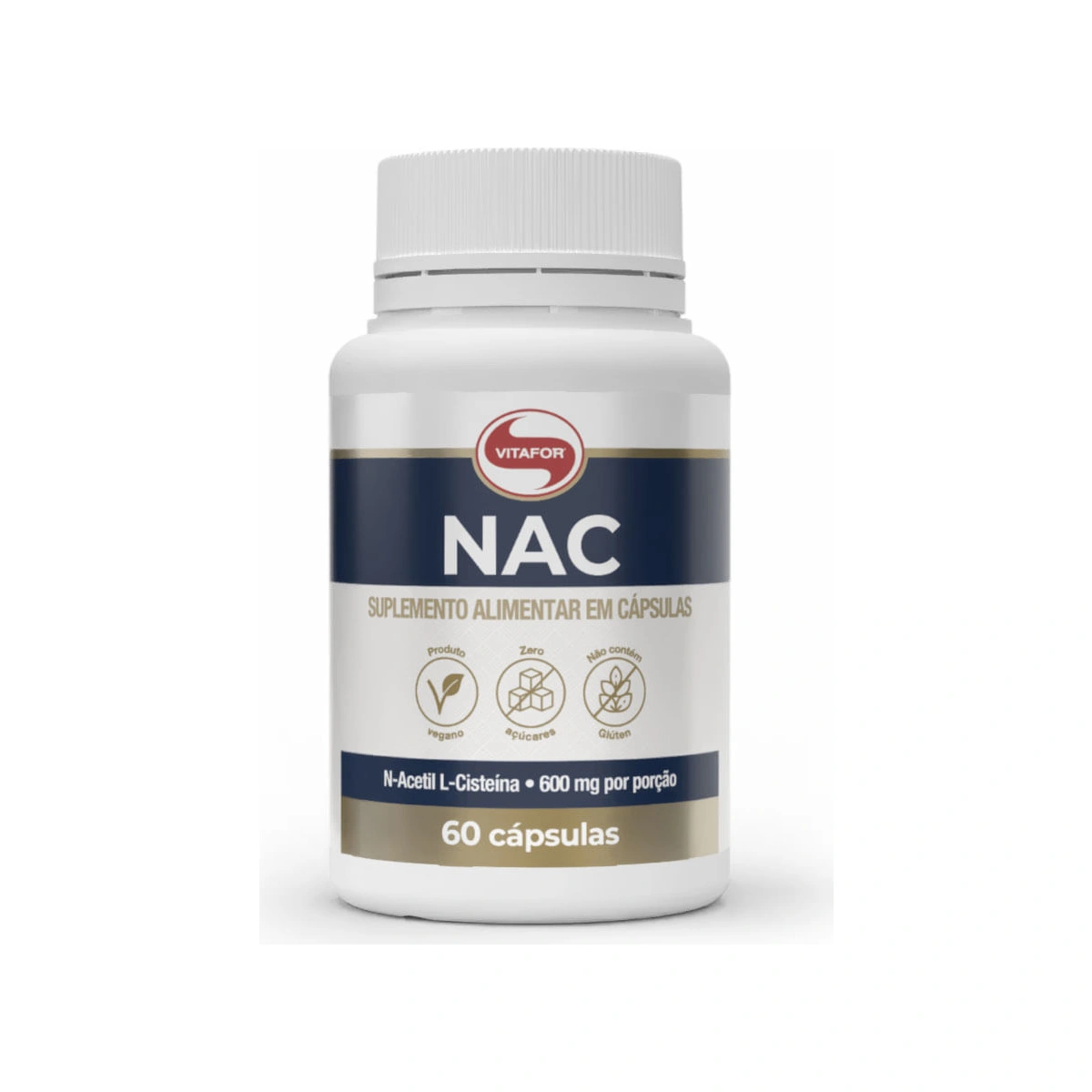 NAC N-Acetyl L-Cysteine 750mg 60 Cápsulas - VITAFOR