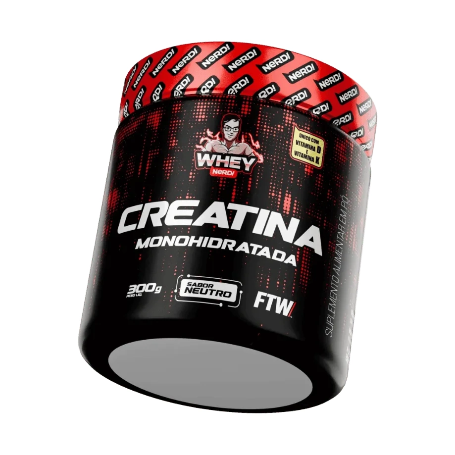 Whey Nerd Creatina Monohidratada com Vitaminas D + K 300g - FTW