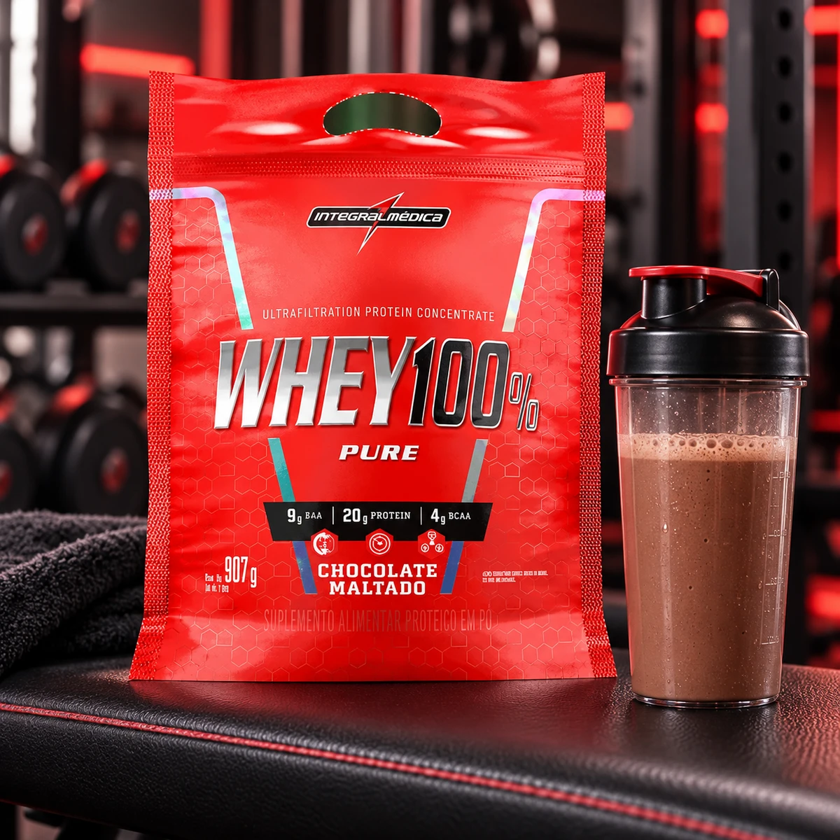 Whey Protein 100% Pure 907g - INTEGRALMÉDICA, foto 4