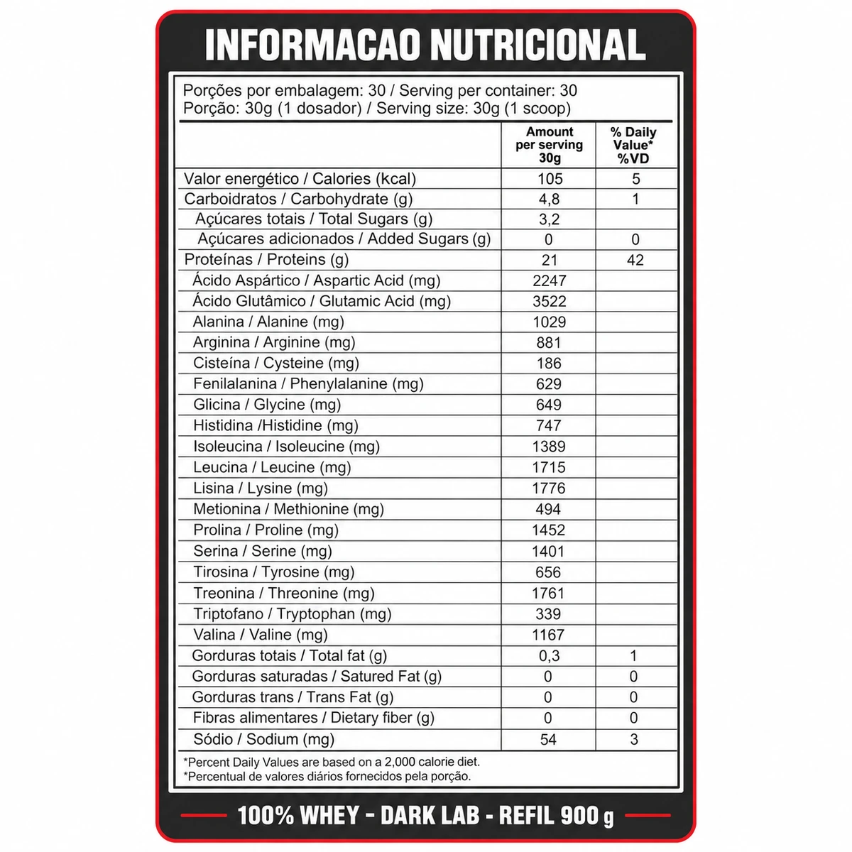 Whey Protein 100% Pure Refil 900g - DARK LAB, foto 5